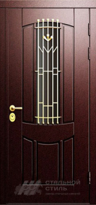 Дверь с ковкой №15 с отделкой МДФ ПВХ - фото